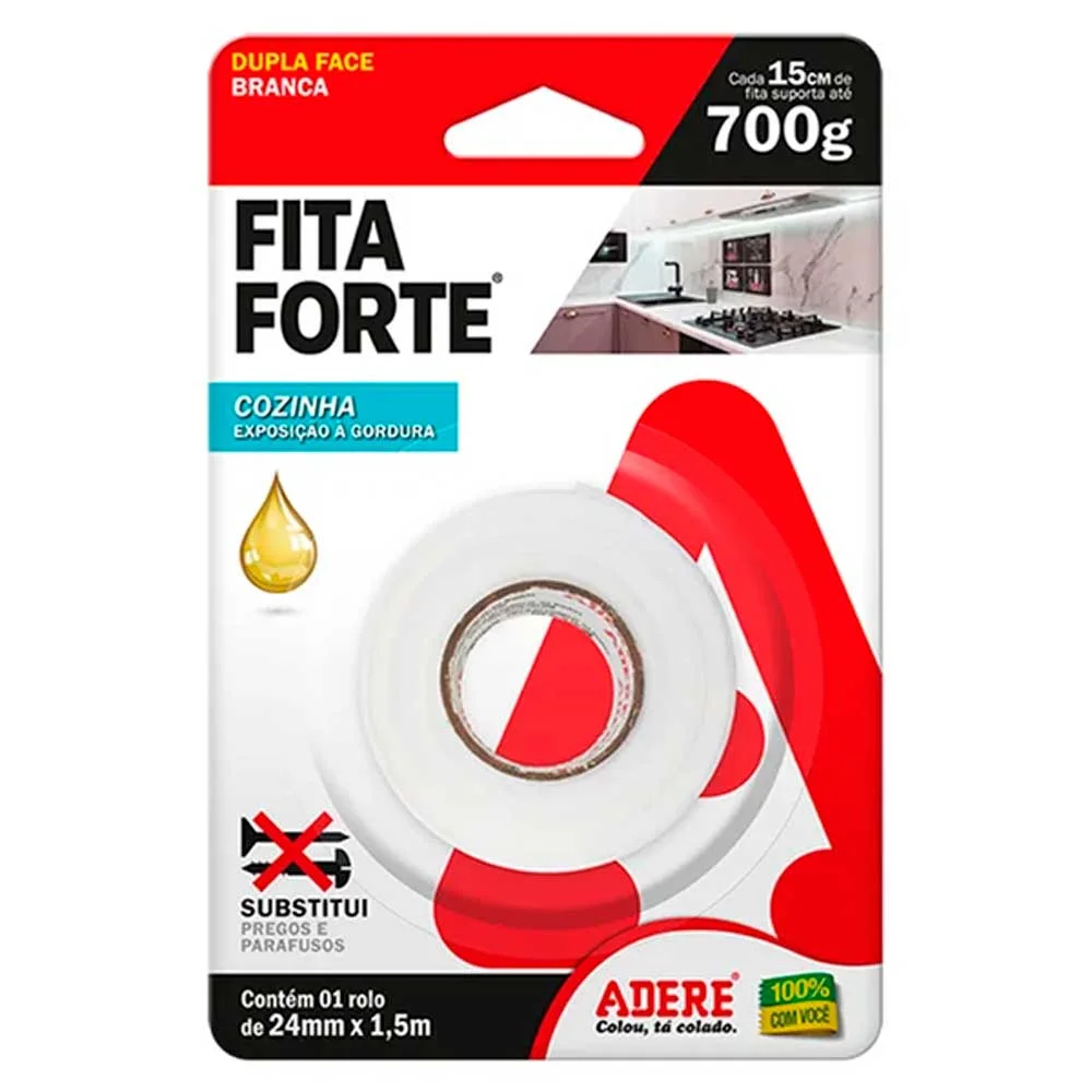 Fita Dupla Face Esp Branca Área Gordurosa 24x1,5 A